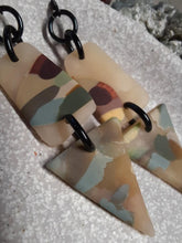 Load image into Gallery viewer, Pale oak dangle handmade earrings polymer clay earthy
