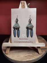 Load image into Gallery viewer, Hawk wings dangle handmade earrings polymer clay earthy
