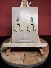 Load image into Gallery viewer, SALE Paris rain dangle handmade earrings polymer clay earthy
