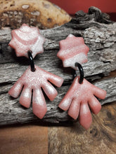 Load image into Gallery viewer, SALE Rose bud stud handmade earrings polymer clay earthy
