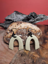 Load image into Gallery viewer, Paris rain dangle handmade earrings polymer clay earthy

