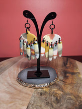 Load image into Gallery viewer, Glamour dangle handmade earrings polymer clay earthy
