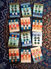 Load image into Gallery viewer, Nevada sky earthy stud set of 4 handmade earrings polymer clay earthy
