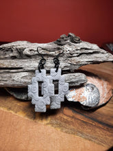 Load image into Gallery viewer, SALE Grey sunflowers dangle handmade earrings polymer clay earthy
