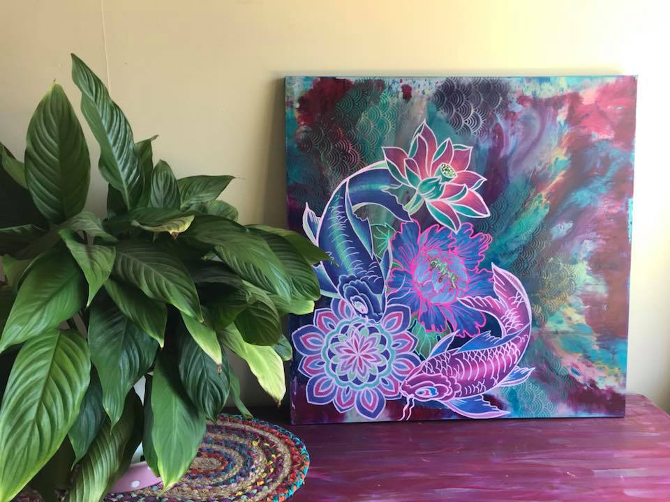 SOLD Purple koi