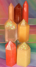 Load image into Gallery viewer, Resin crystal set in Autumn amber tones
