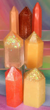 Load image into Gallery viewer, Resin crystal set in Autumn amber tones
