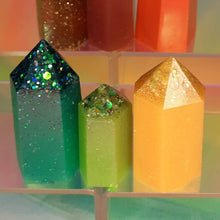 Load image into Gallery viewer, Resin crystal set in summer fruit tones
