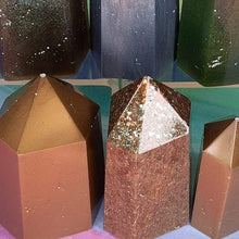 Load image into Gallery viewer, Resin crystal set in gold &amp; earthy tones
