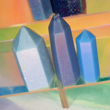 Load image into Gallery viewer, Resin crystal set in midnight blue tones
