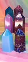 Load image into Gallery viewer, Resin crystal set in blues &amp; purples
