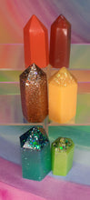 Load image into Gallery viewer, Resin crystal set in summer fruit tones
