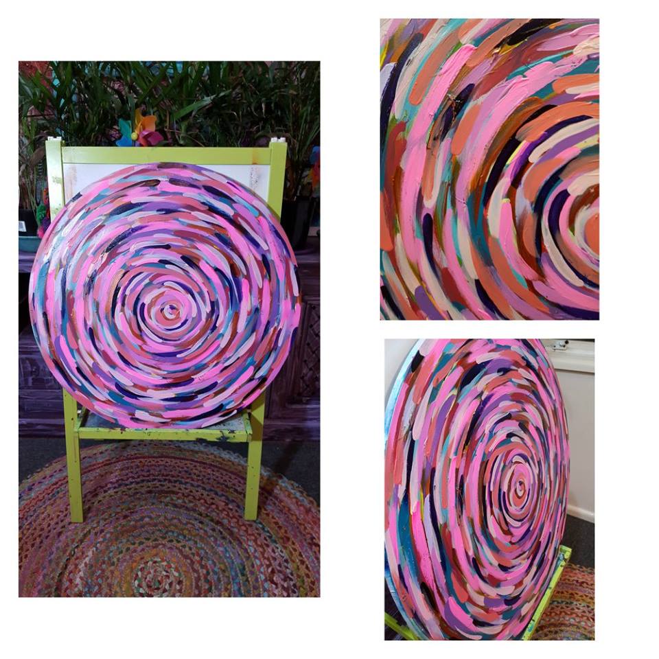 SOLD Pink circles