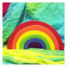 Load image into Gallery viewer, Wooden rainbow handmade toy
